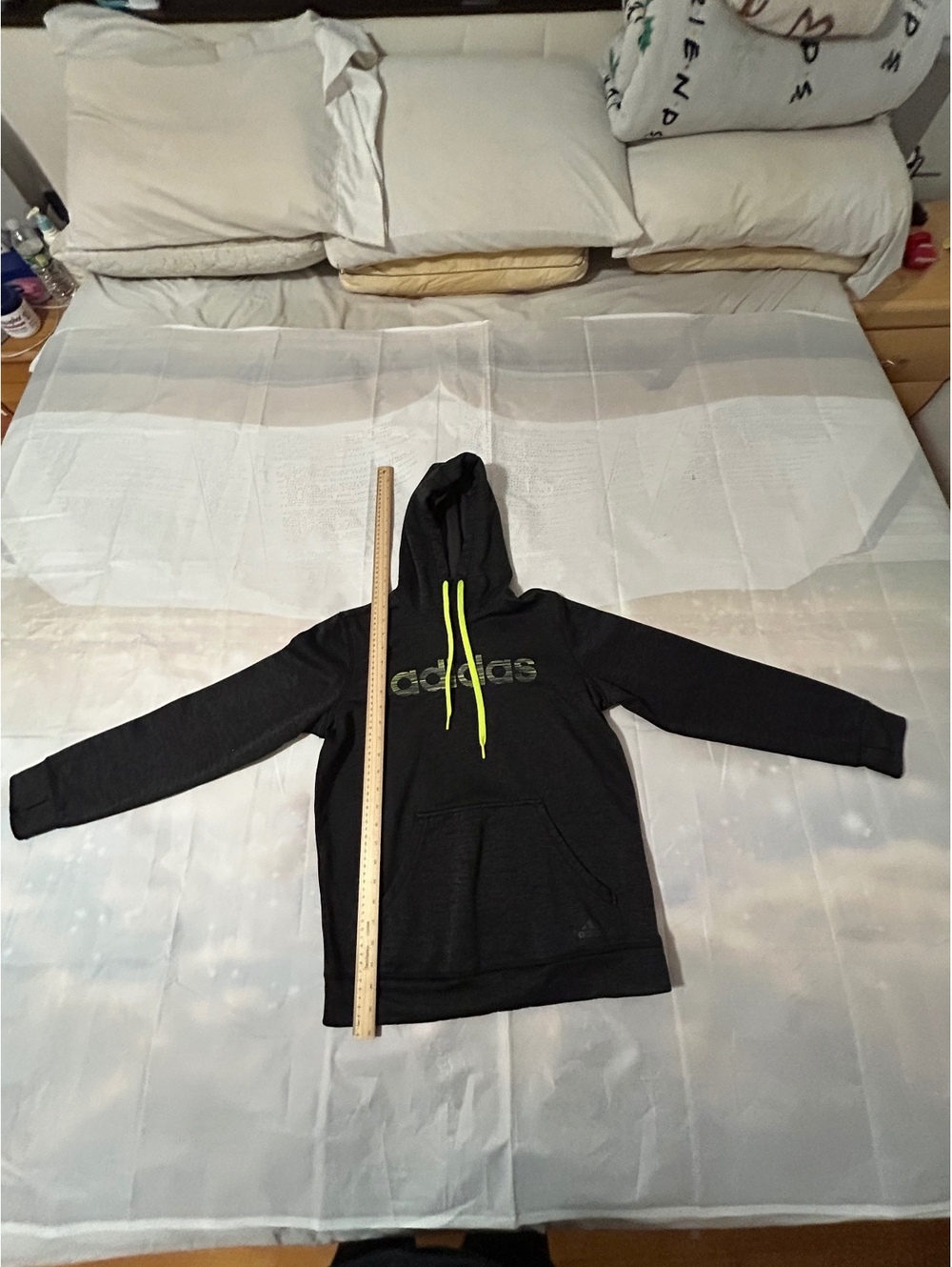 Adidas black full zip hoodie Clothing00124